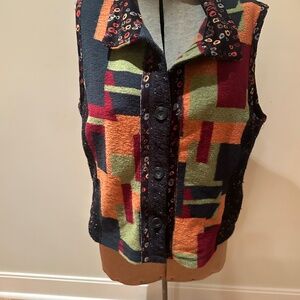 Vintage Canvasbacks Multi Color Vest, Size L
